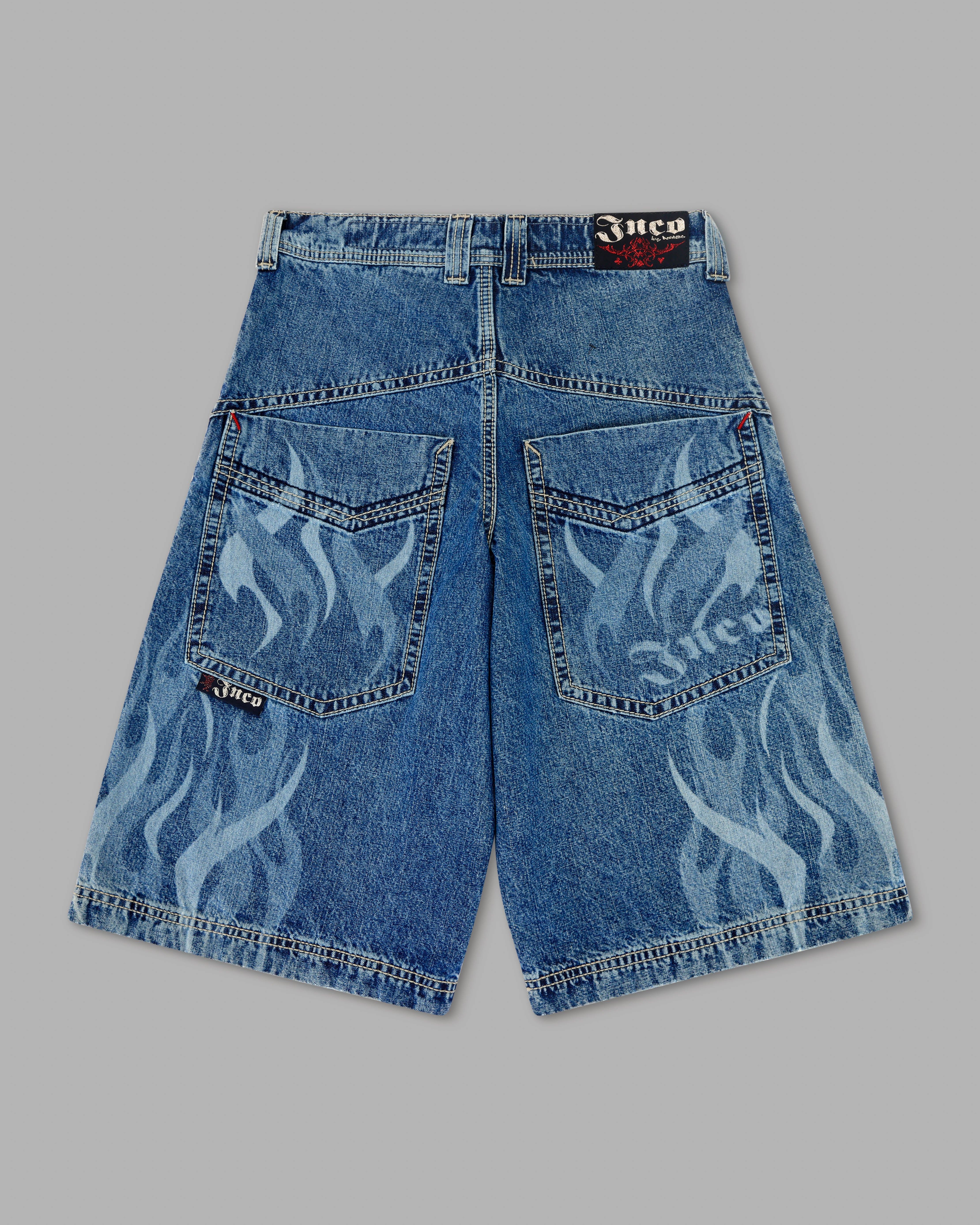 W Rising Flames Shorts. 15" Inseam. Dark Stone. - Image 7